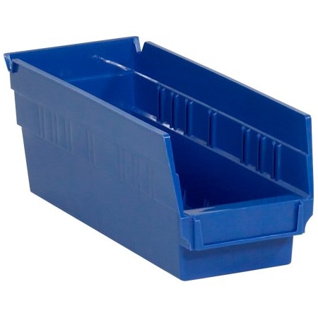 Bsc Preferred 11 5/8 x 4 1/8 x 4'' Blue Plastic Shelf Bin Boxes, 36PK BUY00013280